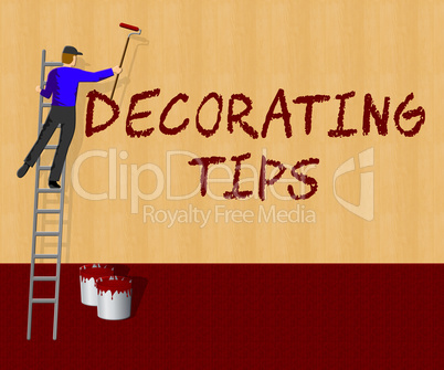 Decorating Tips Shows Decoration Advice 3d Illustration