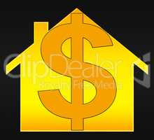 Property Dollar Meaning Usd House 3d Illustration