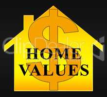 Home Values Represents Selling Price 3d Illustration