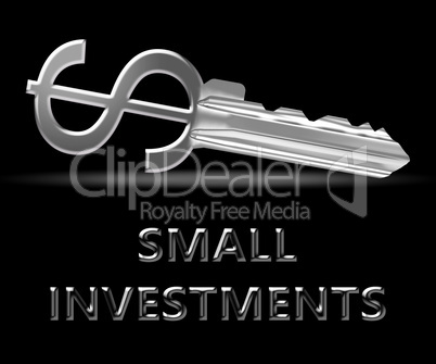 Small Investments Meaning Low Cost Investing 3d Illustration