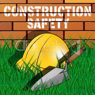 Construction Safety Represents Building Caution 3d Illustration
