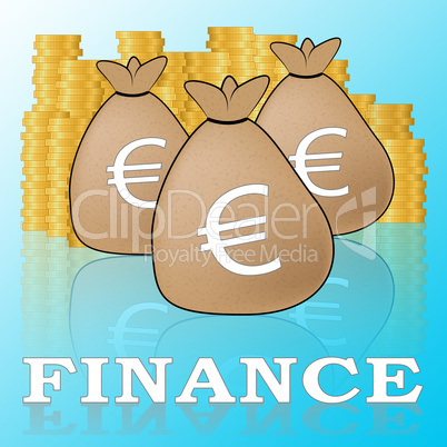 Euro Finance Represents Financial Investment 3d Illustration