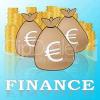 Euro Finance Represents Financial Investment 3d Illustration