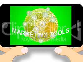 Marketing Tools Meaning Promotion Apps 3d Illustration