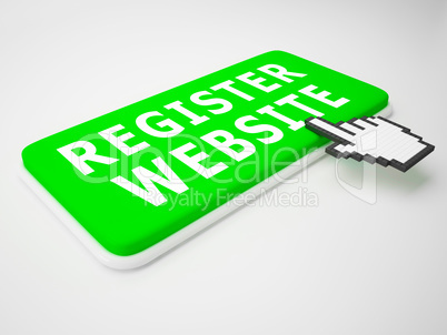 Register Website Indicates Domain Application 3d Rendering