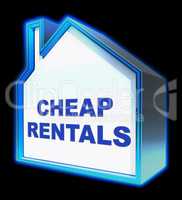 Cheap Rentals Meaning Low Cost 3d Rendering