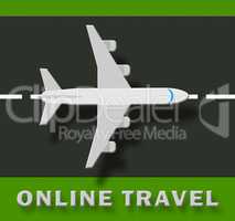 Online Travel Means Explore Traveller 3d Illustration