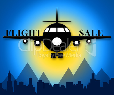 Flight Sale Means Low Cost Flights 3d Illustration