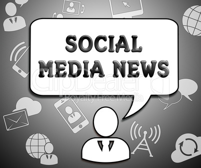 Social Media News Means Online Info 3d Illustration