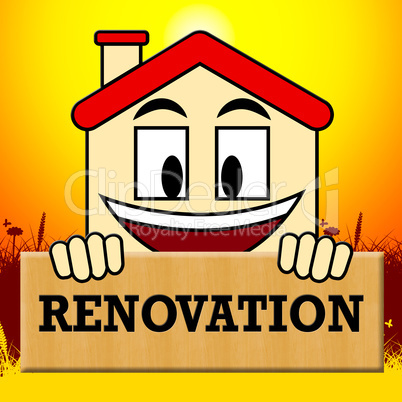 House Renovation Means Make Over Home 3d Illustration