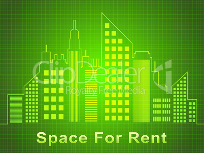 Space For Rent Represents Real Estate 3d Illustration