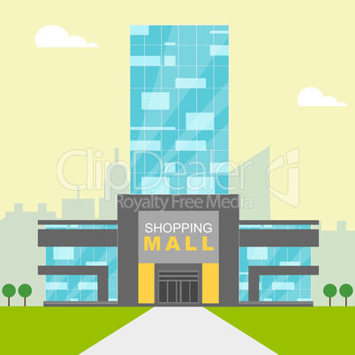 Shopping Mall Shows Retail Shopping 3d Illustration