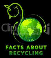 Facts About Recycling Shows Recycle Info 3d Illustration