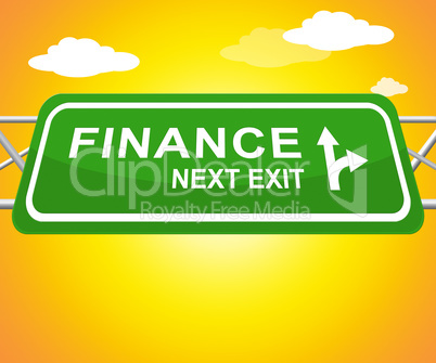 Finance Sign Representing Financial Investment 3d Illustration