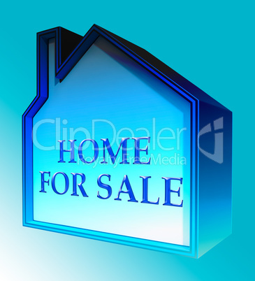 Home For Sale Means Sell Property 3d Rendering