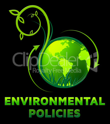 Environmantal Policies Shows Environment Guide 3d Illustration