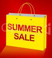 Summer Sale Displays Bargain Offers 3d Illustration