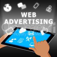 Web Advertising Shows Site Marketing 3d Illustration