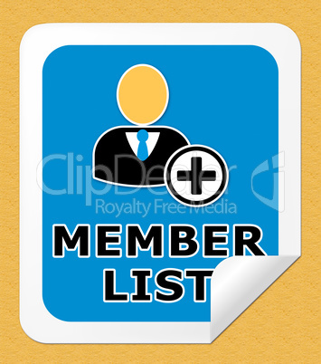 Member List Means Subscription Listing 3d Illustration