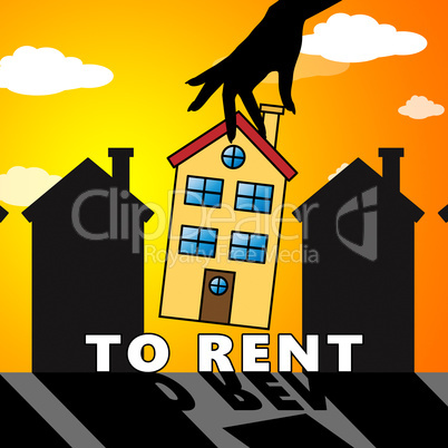 House To Rent Means Property Rentals 3d Illustration