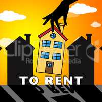 House To Rent Means Property Rentals 3d Illustration