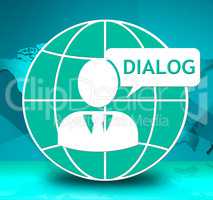 Dialog Icon Shows Group Discussion 3d Illustration