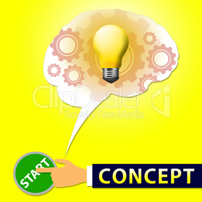 Concept Light Means Ideas Theory 3d Illustration