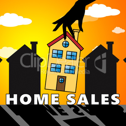 Home Sales Means Sell Property 3d Illustration