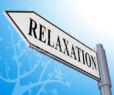 Relax Relaxation Representing Tranquil Resting 3d Illustration