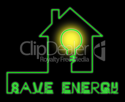 Save Energy Bulb Shows Reduce Electric 3d Illustration