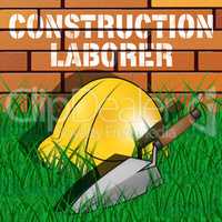 Construction Laborer Represents Building Worker 3d Illustration