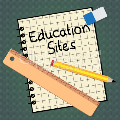 Educational Sites Paper Representing Learning Sites 3d Illustrat