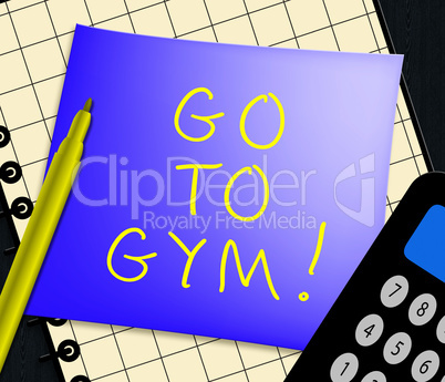 Go To Gym Displays Working Out 3d Illustration
