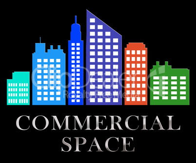 Commercial Space Describes Real Estate Sale 3d Illustration