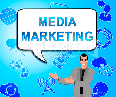 Media Marketing Representing News Tv 3d Illustration