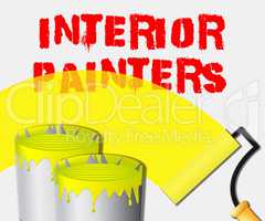 Interior Painters Displays Home Painting 3d Illustration