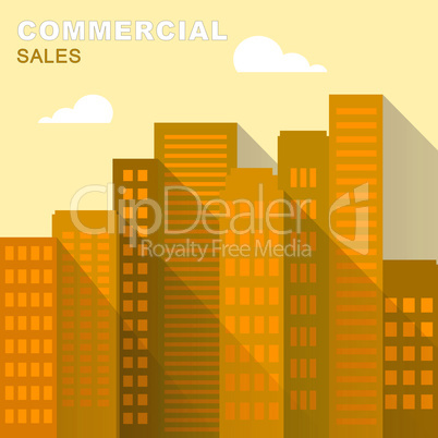 Commercial Sales Downtown Describing Real Estate 3d Illustration