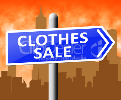 Clothes Sale Showing Cheap Fashion 3d Illustration