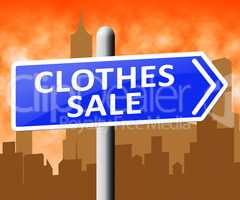 Clothes Sale Showing Cheap Fashion 3d Illustration