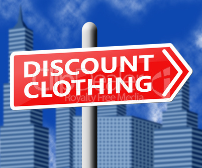 Discount Clothing Means Cheap Clothes 3d Illustration