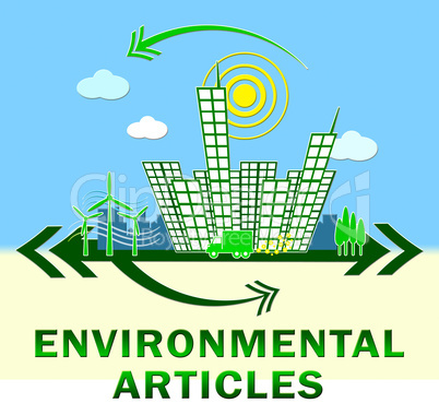 Environmental Articles Showing Eco Publication 3d Illustration