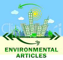 Environmental Articles Showing Eco Publication 3d Illustration