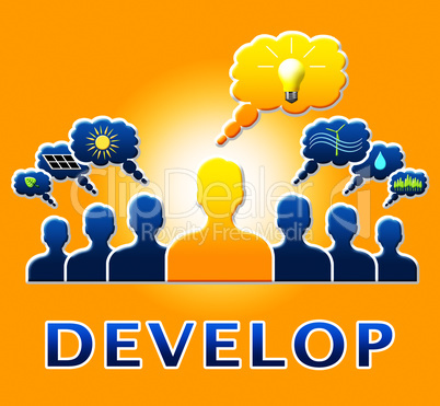 Develop People Meaning Growth Progress 3d Illustration