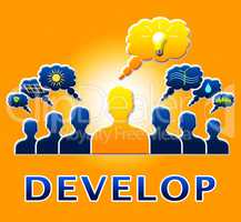 Develop People Meaning Growth Progress 3d Illustration