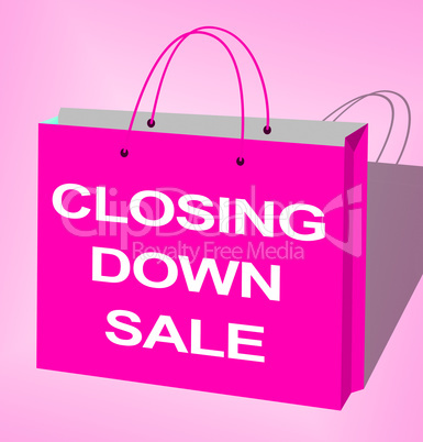 Closing Down Sale Shows Closing Bargains 3d Illustration