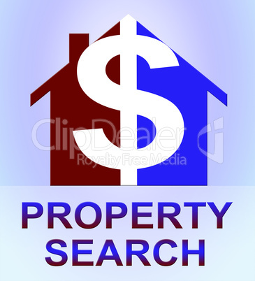 Property Search Represents Find Property 3d Illustration