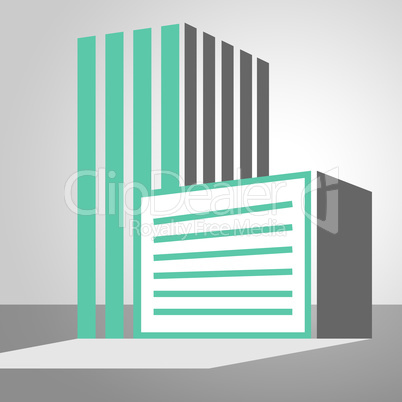 Office Building Icon Showing City 3d illustration