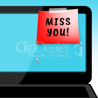 Miss You Means Love And Longing 3d Illustration