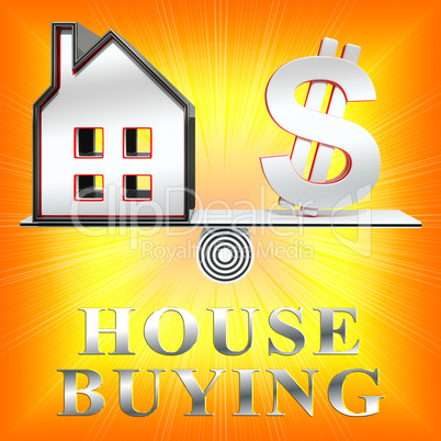 House Buying Meaning Real Estate 3d Illustration