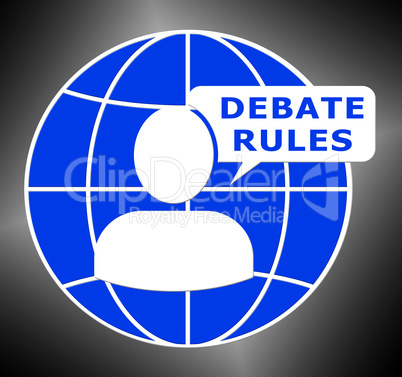 Debate Rules Shows Dialog Guide 3d Illustration